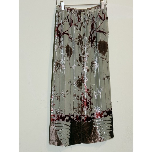 oilily womens S Skirt Maxi Burnout Velvet Fairycore Whimsygoth Swiftie - Picture 9 of 15